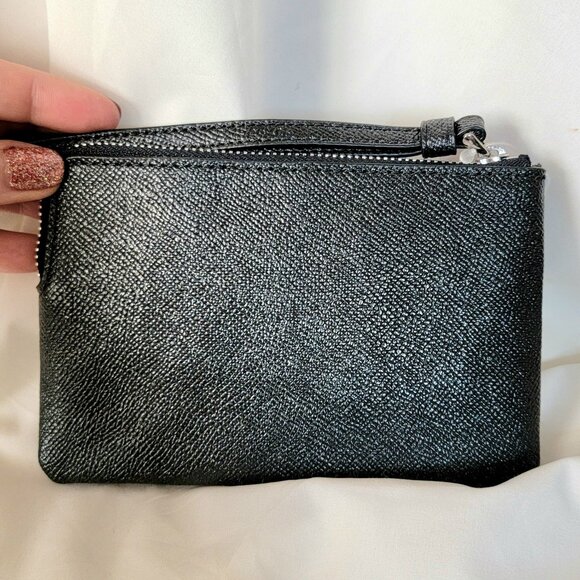 Coach Wristlet – Black Pebbled Leather – 2015 – NWT Retails: $75 - Picture 4 of 6